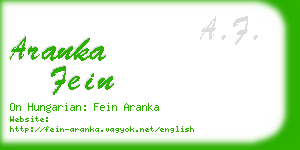 aranka fein business card